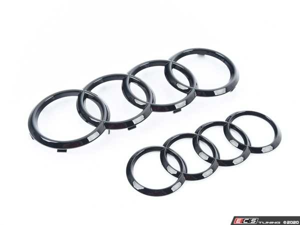 Genuine Volkswagen Audi Zaw098010acdsp Audi Rings Black Zaw 098