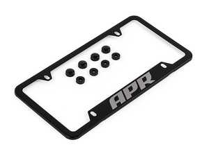 ES#4375716 - A1000010 - APR License Plate Frame - Thick - Features a black finish and includes screw hiders. The perfect addition for any APR tuned vehicle! - APR - Audi Volkswagen Porsche