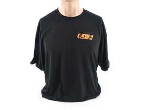 ES#4375642 - BLKFOMELTXL - Black With Flo Orange Melting ECS Short Sleeve T-Shirt - Extra Large - Featuring a Flo Orange ECS Tuning logo on the front and full back - ECS - Audi BMW Volkswagen Mercedes Benz MINI Porsche