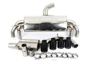 ES#3129649 - SSXAU578 - Cat-Back Exhaust System - Resonated - 3" stainless steel with quad oval Cerakote tips - Milltek Sport - Audi
