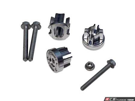 ES#4430790 - 034-505-2025 - Billet Aluminum Front Differential Mount Insert Kit - Reduce drivetrain slop, deflection, and improve the responsiveness of the front suspension and differential - 034Motorsport - Audi