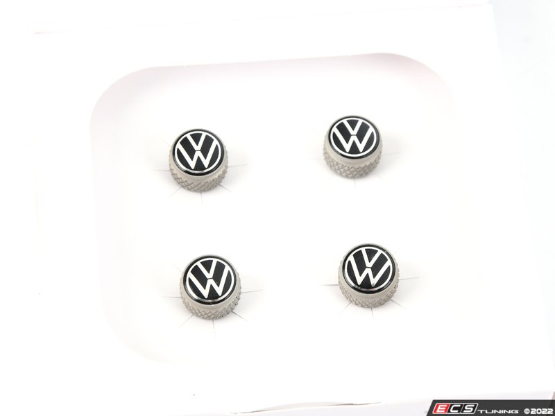 Genuine Volkswagen Audi 000071215E Valve Stem Cap Set Aluminum