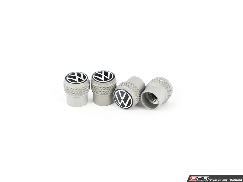 Genuine Volkswagen Audi 000071215E Valve Stem Cap Set Aluminum