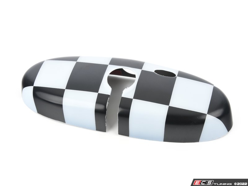 ECS - 51160412782 - Checkered Flag Cover Rearview Mirror