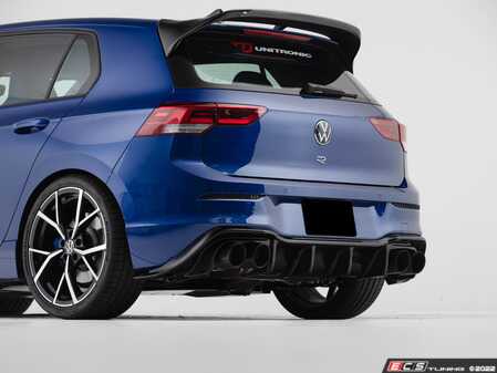 ECS - 033231la01KT - MK8 Golf R Rear Diffuser - Gloss Black