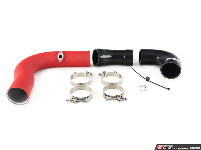 ECS - 036632LA01-02KT - MK8 GTI Throttle Body Charge Pipe Kit - Wrinkle Red