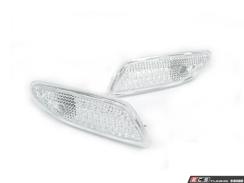 Depo 3401402PTUVC W203 CClass Crystal Clear Side Marker Lights Set