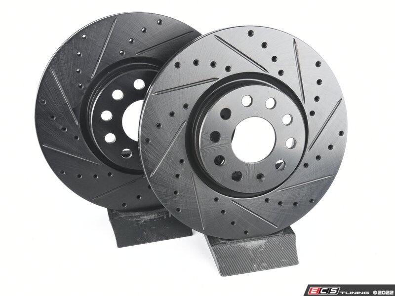 ECS - 025997ECS0225KT - Front Big Brake Kit - ECS Cross Drilled ...