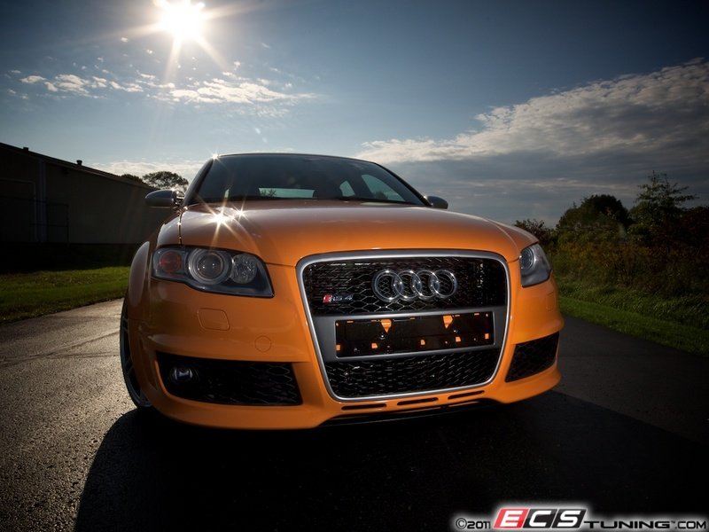 ECS News Audi B7 A4/S4/RS4 European License Plate Holder Grey