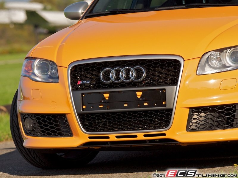 ECS News Audi B7 A4/S4/RS4 European License Plate Holder Grey