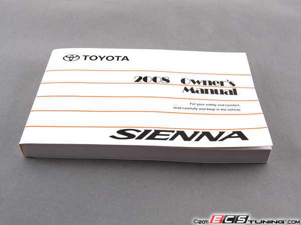 2008 toyota sienna owners manual free #3