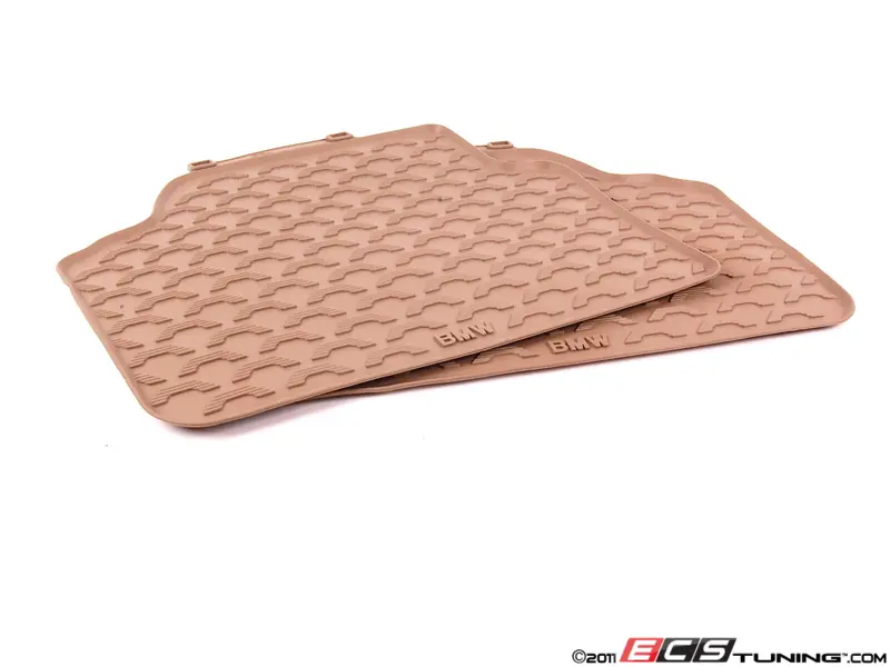 Genuine Bmw 51470427560 Rear Rubber Floor Mats Beige 51 47