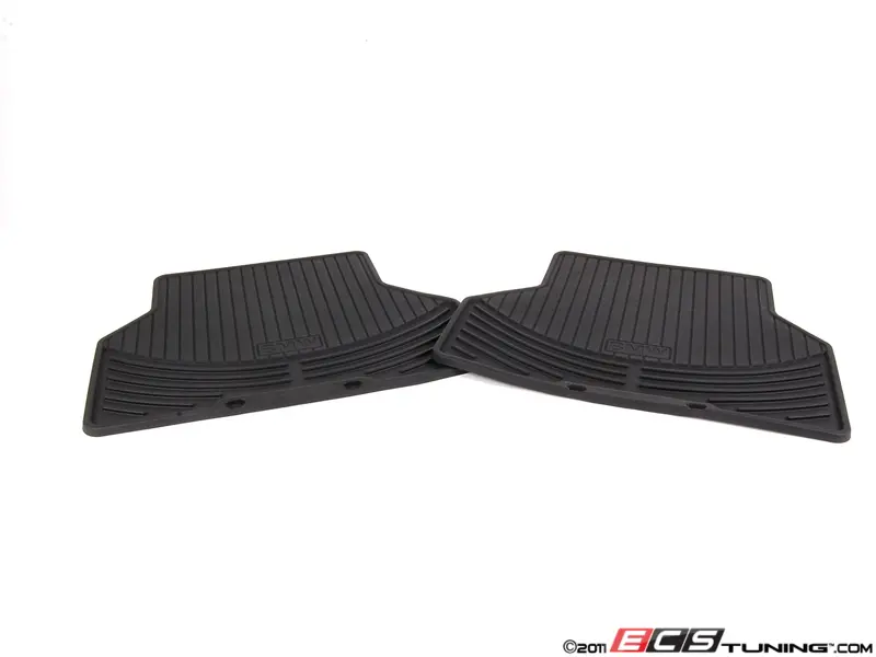 Genuine Bmw 82550305179 Rear Rubber Floor Mat Set Black 82