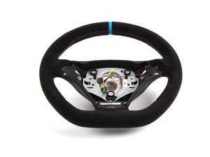 ES#2207065 - 32302212773 - BMW Performance Steering Wheel - With Blue Center Line - Race inspired look and feel straight from the Euro parts bin. Reuses factory sport air bag. Includes ///M Stiching. - Genuine BMW M Performance - BMW