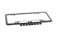 ES#2227786 - 5K0071801D - R-Line Plate Frame - Black - Black stainless frame featuring the R Line logo - Genuine Volkswagen Audi - Volkswagen
