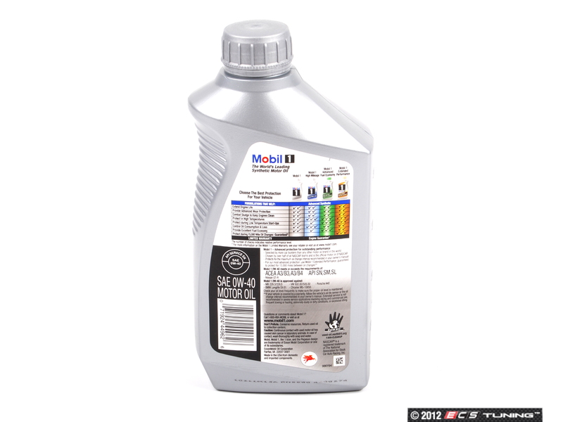 Mobil1 - 00004330316KT - Mobil 1 Engine Oil (0w-40) - 1 Quart