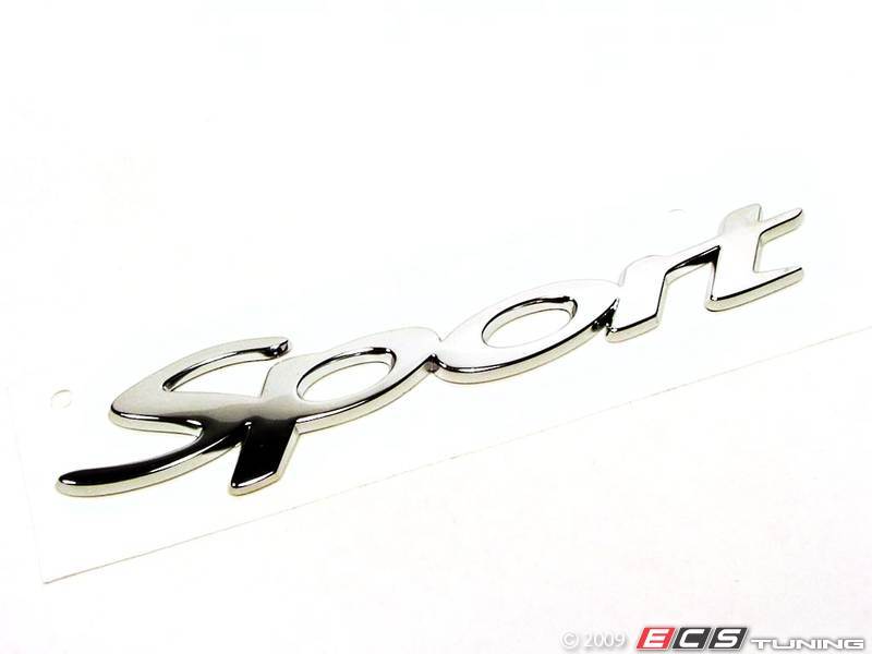 genuine volkswagen audi 1c0853675gx2 sport emblem chrome genuine volkswagen audi 1c0853675gx2 sport emblem chrome