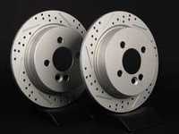 ES#2538053 - 342987XSGMTLRKT - Rear Cross Drilled & Slotted Brake Rotors - Pair 10.19