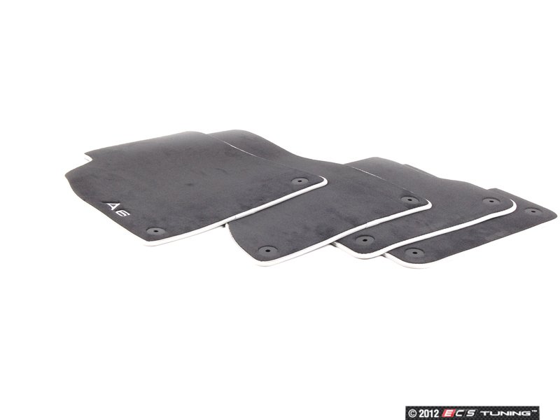 Audi 4G8061270AMNO textiel deurmat Premium voor/achter, zwart/zilvergrijs, 4 stuks