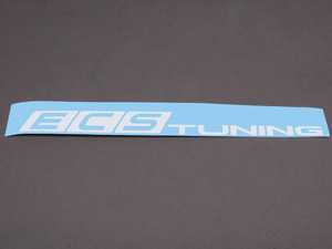 ES#4706 - ECS1X8WSWHITE - White ECS Tuning Window Sticker - Priced Each - 1"x8" window sticker - Show some love for your favorite tuning company - ECS - Audi BMW Volkswagen Mercedes Benz MINI Porsche