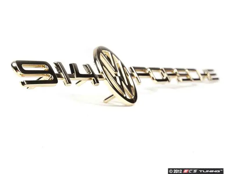 914 Porsche 914-VW-PORSCHE Gold Emblem Kofferraumdeckel Deutsche #91455911110 