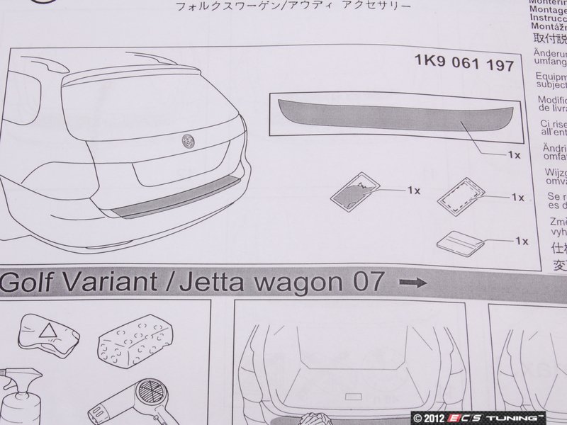 Genuine Volkswagen Audi 1K9061197 Rear Bumper Protector Clear