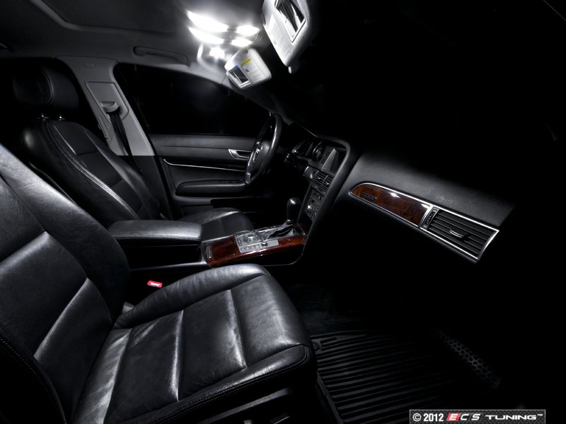 thumbnail image 2 of Premium 14-Piece LED Interior Light Kit For Audi A6 C6 - Canbus Error-Free, Cool White 6000K 2 of 11