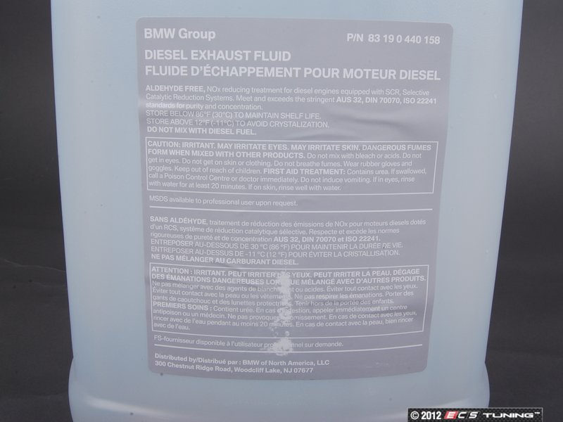 Genuine BMW 83190440158 AdBlue/Diesel Exhaust Fluid 2.5Gal (83190440158)