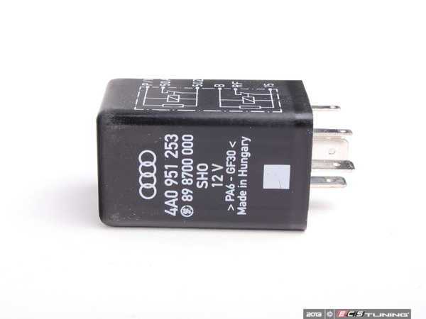 Relais Double Audi 369 Authentique - Référence 4A0951253 / 898700000 - 12V, 6 Contacts - Neuf, Garanti 1 An