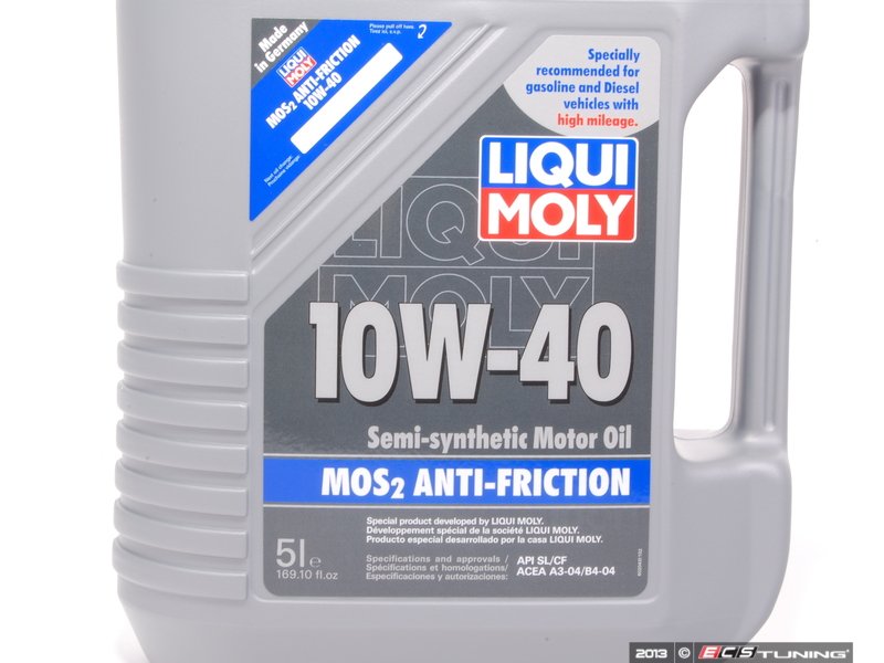 LiquiMoly 2043 MoS2 Anti Friction Motor Oil (10w40) 5 Liter