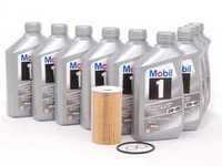 ES#2539317 - 99610722553KT1 - Oil Service Kit - 0w-40 Genuine Mobile 1 - Everything you will need to complete an oil change on your Cayenne S or Turbo - Genuine Porsche - Porsche