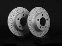 ES#2539370 - 342830XSGMTLRKT - Rear Cross Drilled & Slotted Brake Rotors - Pair 11.02