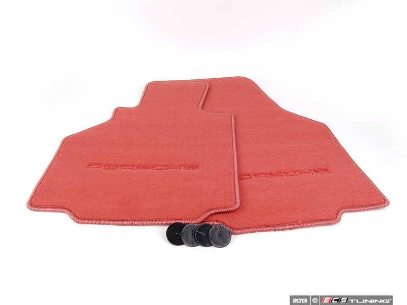 Genuine Porsche 00004480053M30 Set Of Floor Mats Boxster Red