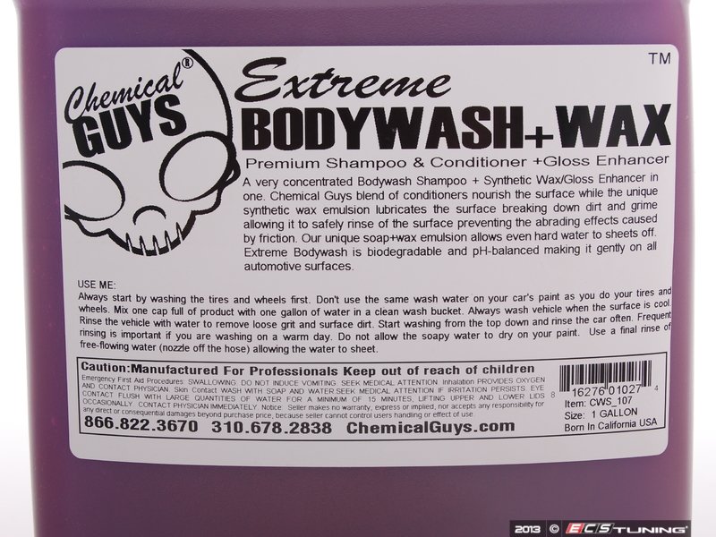 Chemical Guys CWS107 Extreme Body Wash & Wax 1 Gallon (NO