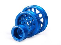 ES#3568 - MK44CPK BLUE - Lightweight Underdrive Pulley Set - Blue Anodized - Includes a new alternator, power steering and crank pulley that allows you to use a stock belt. - ECS - Audi Volkswagen