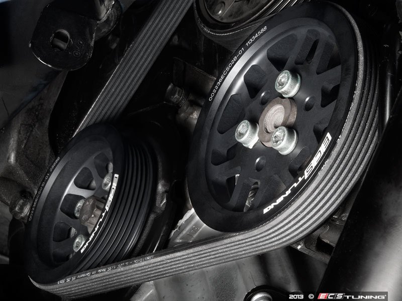 ECS MK44CPK Lightweight Underdrive Pulley Set Black Anodized