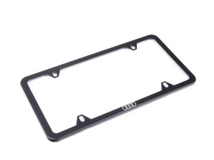 ES#2595479 - ZAW071801C - Audi Rings license plate frame - black - Trim out your license plate with a factory correct frame - Genuine Volkswagen Audi - Audi