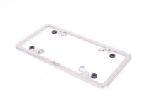 ES#2595480 - ZAW071801D - Audi rings License Plate Frame - Silver - Trim out your license plate with a factory correct frame - Genuine Volkswagen Audi - Audi
