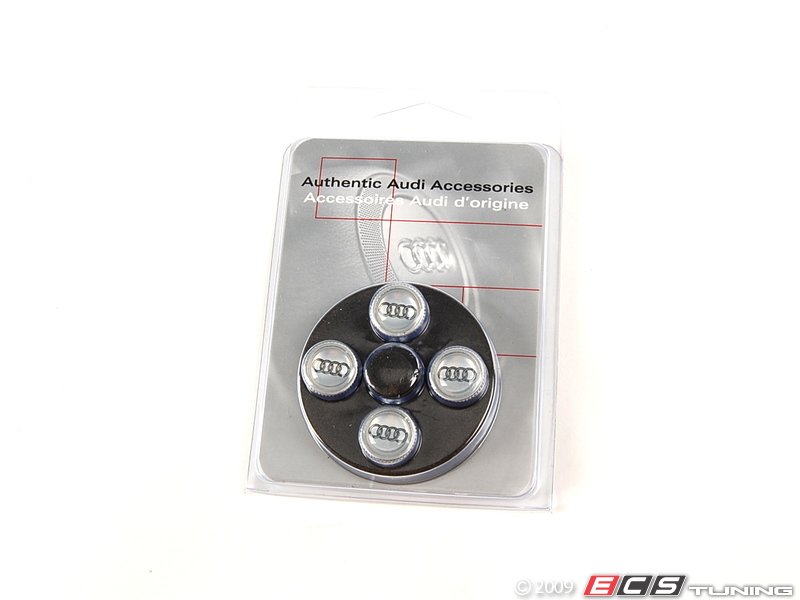 Audi Collection ZAW355000B Audi Rings Valve Stem Cap Set Of Four