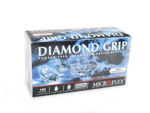 ES#2718809 - MF300L - Diamond Grip Latex Gloves - Large - Pack of 100 textured, powder-free gloves - Microflex - Audi BMW Volkswagen Mercedes Benz MINI Porsche