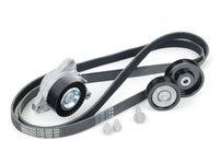 ES#2718492 - 2722000270KT4 - Accessory Belt Kit - Includes belt tensioner, all pulleys, belt, and hardware - Assembled By ECS - Mercedes Benz