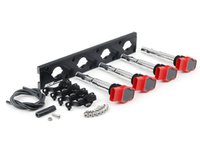 ES#2713435 - 002598ECS10AKT - 2.0T Coil Pack Conversion Kit - Stage 2 - Includes anodized black conversion plate -w- red 2.0T coils and black hold down kit - Assembled By ECS - Audi Volkswagen
