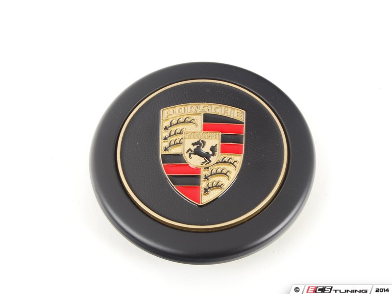 Genuine Porsche - SOW91103811 - Black Center Cap With Full Color ...