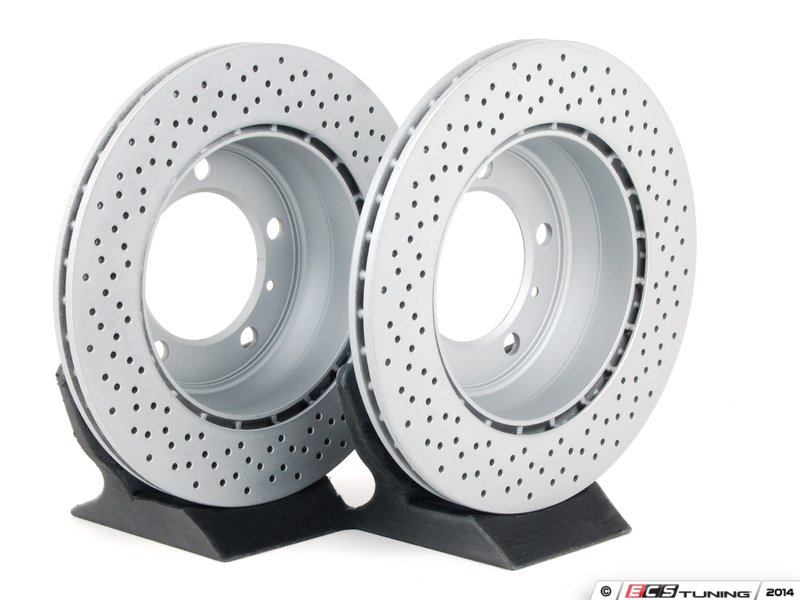 Zimmermann 98735240101KT Coated Rear Brake Rotors Pair 11.77" (299mm)