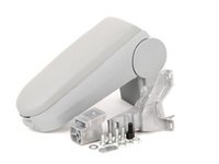 ES#2207784 - 3592CONN10254 - Center Armrest Kit - Grey Leatherette - Complete armrest assembly to replace your worn out or broken lid or base. - ECS - Volkswagen