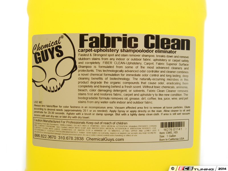 Chemical Guys CWS103 Fabric Clean 1 Gallon (NO LONGER AVAILABLE)