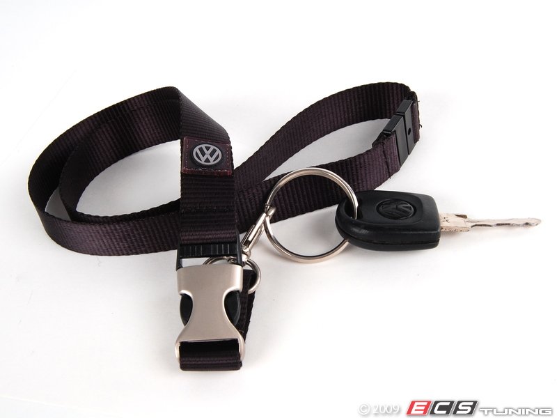 Genuine European Volkswagen Audi OEVW09BLK VW Lanyard Black (OEV