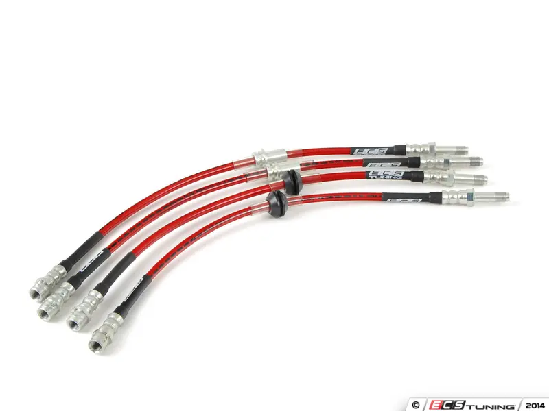 E46 M3 Stainless Steel Complete 4 Brake Line Kit DOT Compliant