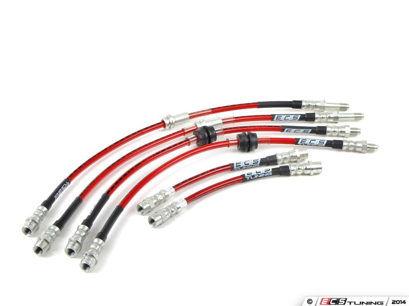 ECS E36342 ExactFit Stainless Steel Brake Lines Complete Kit
