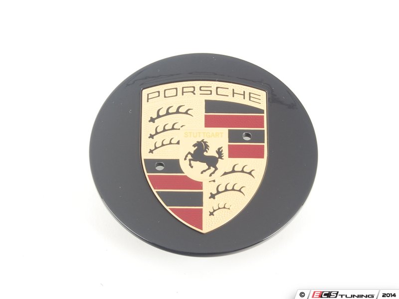 Genuine Porsche 95836130303 Round Gloss Black Convex Center Cap